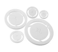 5pcs Pottery Foot Ring Tool for Cups and Mugs, White Pet Modular Guide