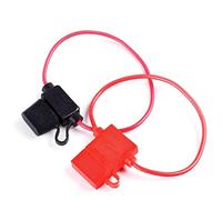 5PCS Power Socket Mini Small Medium in-Line Auto Fuse Holder 16AWG with 5A 10A 15A 20A 30A 35A Car Replacement(20a,SMALL-RED)