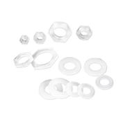 5pcs PP M5~M16mm G1/8"~G1 Hex Nut Thread Aquarium Fish Tank Air Pump Hose Connectors Irrigation Water Pipe Joint(5pcs Gasket 24mm)