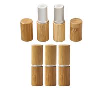 5pcs Practical Bamboos Lip Balm Cases Friendly Solution Refillable Empty Lipstick Tube For Makeup Lover And Professional