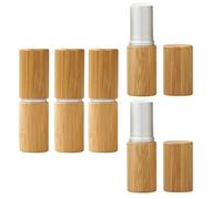 5pcs Practical Bamboos Lip Balm Cases Friendly Solution Refillable Empty Lipstick Tube For Makeup Lover And Professional