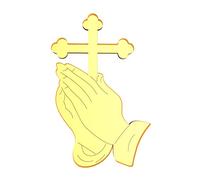 5pcs Praying Cross Acrylic Cake Toppers Holiday Party Decorative Supplies For Children Girl Boys Birthday Cross Cake Toppers