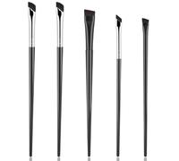 5Pcs precision gel eyeliner brush set - brow brush - eyebrow brush - upgraded ultra-fine sickle and angled flat head brushes - perfect for precise eyeliner and brow makeup
