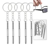 5PCS Precision Screwdriver Set,Keychain Glasses Repair Kit,Mini Tool Kit for Eyeglasses,Portable Multifunctional Fixing Tool,Scre/wdriver for Glasses Tightening,Multifunction Eyeglass Scre/wdriver