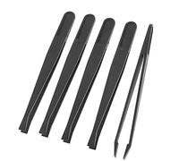 5PCS Precision Tweezers, 120mm Anti-Static Slant Flat Tip Tweezers, Handcrafted Stamp Tweezers, Precision Philately Tweezers for Repair Mobile Phone, Watch, Computer, Electrical Component