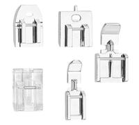 5Pcs Presser Foot for Sewing Machine, Invisible Rolled Hem Foot Durable Stainless Steel & Plastic Zipper Feet Quilting Tool for Household Low Shank Sewing Machine Accessories Suitable for A Wide Range