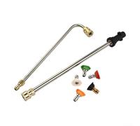 5pcs Pressure Washer Nozzles Set with 74cm Angled Extension Wand, Stainless Steel Gutter Cleaner Kit Compatible with For Karcher K2-For, 0-65 Degree Tips