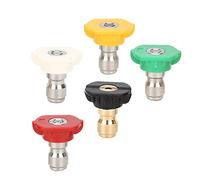 5PCS Pressure Washer Spray Nozzle, 1/4in Quick 5 Colors 5 Angles for Karcher K, Washer Spray Nozzle, for Cleaning Machines, Made of Stainless Steel (025# Five-Color Nozzle
