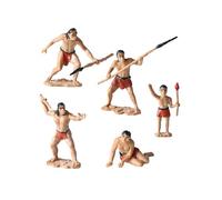 5Pcs Primitive Men Figures Primitive Men Statue for Boys Girls Children Kids