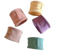 5Pcs Professional Strength Hair Elastic Bands Wide Seamless Design High Ponytail Hold Workout Running Hair Ties Wide Seamless Hair Rubber Band