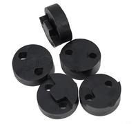 5pcs Professional Violin Practice Mute Rubber - Quiet Silencer for Acoustic Fiddle Parts Black 20x20mm(Black)