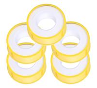 5PCS PTFE Tape - PTFE Thread Seal Tape for Plumbing - Leakproof Waterproof Tape for Shower Heads, Pipe Joints & Fittings (White)
