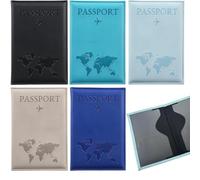 5Pcs PU Leather RFID Passport Holder Cover Set | Magnetic Closure, Credit Card Slots, Multi-Color, Water-Resistant, 5.51x3.94 Inches, Ultra-Lightweight, Durable