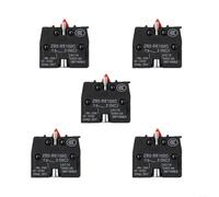 5Pcs Push Button Joystick Switch For ZB2-BE101C/BE102C, 10A 415V Industrial Electrical Control Switch,Black 22Mm (ZB2-BE102C)