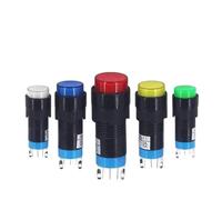 5pcs Push Button Switch 12mm Indicator 1NO1NC LA12Y-11(Yellow,24V,Latching Locking)