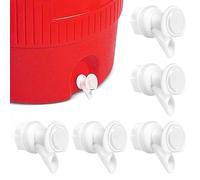 5Pcs Push Button Water Spigot Cooler Spigot Replacement,Compatible with Igloo 2, 3, 5 and 10 Gallon Beverage Coolers,Igloo Cooler Replacement Parts,Water Spout for 5 Gallon Jug,BPA Free (White)