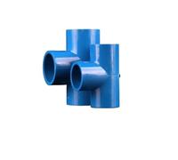 5pcs PVC Equal Tee Connector Aquarium Tube Watering Adapter DIY Tools Garden Water Connectors(Blue,20mm)