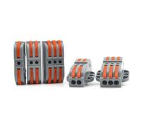 5PCS Quick Conductor Compact Connectors Lever Wire Electrical Connectors Butt Circuit Inline Splices Terminal 28-12 IDGTTLDF(NC22G-5 5PCS)