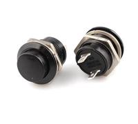 5PCS R13-507 Momentary SPST NO Red Round Cap 16mm Push Button Switch(Black,20PCS)