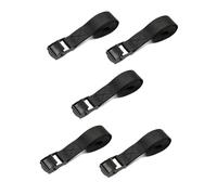 5Pcs Ratchet Tie Down Straps, 0.5m x 20mm Heavy Duty Lashing Straps, Adjustable Black Bike Rack Straps Tensioning Belts with Quick Release Cam Bukle for Vans, Motorcycle, Trucks,Trailer, Luggage