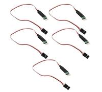 5Pcs RC Car Flashing Light Controller, RC CH3 Control Switch, Remote Control Car Third Channel Light Receiver Cord with Boost and Regulator, for Hsp Axial Hpi