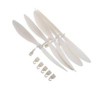 5pcs Rc Plane Propeller Spare Part for Rubber Band Model Aircraft | ABS Plastic, White Finish, Stable Glide Support, for Makers, Hobbyists, Outdoor Flying Sessions