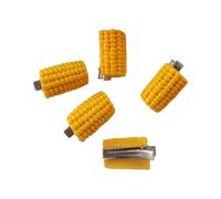 5Pcs Realistic Corn Cob Hair Clips - Funny Novelty Food Hair Accessories for Women, Yellow Duckbill Hairpins for Side Hair & Bangs, Unique Gift Idea
