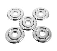 5pcs Recessed Sprinkler Head Escutcheon Trim Ring 1/2 Inch | Adjustable 360 Degree Fit, Removable Rosette Style, Silver Finish for Concealed Heads