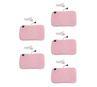 5pcs Rechargeable Electric Hand Warmers with 3 Temperature Settings | Velvet and Graphene Soft-touch Finish, Ergonomic Pink Design, for Students, , Commuting, Office Desk Use