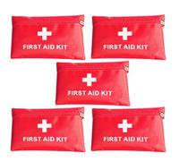 5pcs Red First Aid Bag Mini Oxford Fabric Organizer for Emergency Kits
