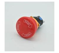 5pcs Red Mushroom DC 30V 5A / AC 250V 3A Emergency Stop/e-stop Push Button Switch 3pins NO+NC when pressed, twist to release Controls Switches