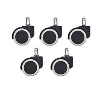 5Pcs Red Office Chair Wheels, 11mm x 20mm Replacement Casters for Swivel Gaming Chairs, Durable Rolling Castors for Smooth Mobility in Office & Home