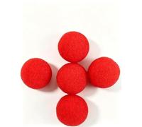 5Pcs Red Sponge Balls Soft Magic Sponge Balls Combo Close-Up Magic Street Classical Comedy Trick Props with Instructions(3.5cm)