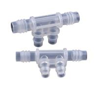 5Pcs Reducing Edge Four-Way Treasure Tower Joint Aquarium Fish Tank Side Four-Way Hose Connector Water Pump Pipe Adapter(11.7-7.9-11.7)
