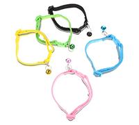 5Pcs Reflective Cat Collars with Bells Comfortable Pet Neck Rings for Cats Kittens Breathable Decor for Daily Wear and Special Occasions
