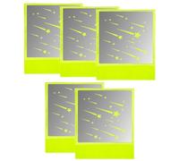 5pcs Reflectors Bicycle Safety Reflectors with Neon Yellow Shooting Star Design Reflective Patches Reflectors Suitable for Strollers Bicycles Trailers