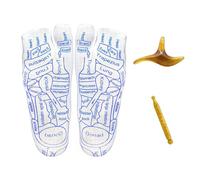 5Pcs Reflexology Socks with Massage Tools Set, Acupressure Foot Socks for Pain Relief & Relaxation, Foot Reflexology Socks, High-Elastic Cotton Acupuncture Socks for Men & Women