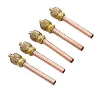 5PCS Refrigeration For Access Valve Stems Made Of Brass For Air Conditioning HVAC Systems Vacuum And Charging Applications(Ordinary)