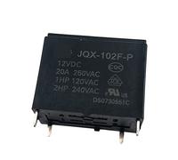 5PCS Relays JQX-102F-12VDC/24VDC JQX-102F-P-12VDC 4PIN 20A/250VAC(JQX-102F-12VDC)