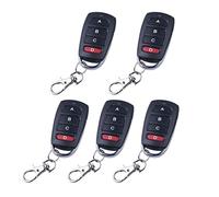 5pcs Remote Control Key Fob, 433MHZ Universal Replacement Garage Door Electric Gate Cloning Copy Key 4 Button Wireless Remote Controller