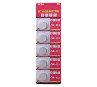 5pcs Replacement Button Cell Battery 3V CR1632 Cell Coin Lithium Battery Watch Computer LED Light Electronic Balance Multipurpose Battery