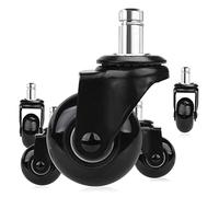 5Pcs Replacement Chair Caster Wheels 2 Inch Heavy Duty Wheels with Plug-in Stem 7/16 X 7/8 Inch Smooth Rolling Casters