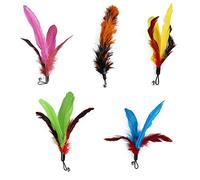 5pcs Replacement Feathers for Pet Cat Interactive Toy Customized Feather Refills Replacements