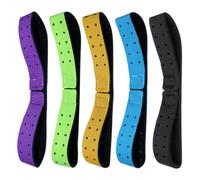 5pcs Replacement Heart Rate Monitor Bands, 0.8x13.8in 5 Colors Soft Heart Rate Strap Adjustable Armband Strap Heart Rate Monitor Band for OTF Beat Heart Rate Sensor,and for Theory Fitness