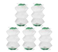 5pcs Replacement Mantle for Gas Lamps and Camp Lamps, Green Polyester | Tightly Woven Three Layer Build, Tubular Double Iron Clip Structure, Outdoor Camping and Backyard Use