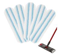 5Pcs Replacement Rags for Vileda H2prO/ O-Cedar H2prO Flat Mop System, Washable Reusable Microfiber Mop Pad | Safe on Wood Floors, Vinyl, Tile, Baseboards, Walls