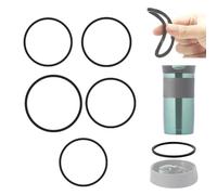 5PCS Replacement Rubber Lid Ring, Silicone Lid Seal Replacement for Contigo Snapseal, Compatible with Travel Mug 16oz & 20oz Gasket Seals Lid, Coffee Cups Kitchen and Dining Glassware and Drinkware