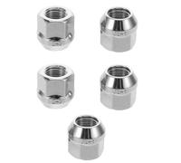 5pcs Replacement Wheel Lug Studs Stainless Steel Open Flange Nut | Silver Finish, Stable Wheel Seating and Improved Stability, for Emergency Repair and Wheel Modification