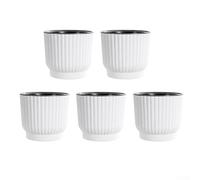 5pcs Resin and Plastic Self-Watering Set with Dual Compartment Design for Effective Moisture Regulation and Plant Health (155mm)