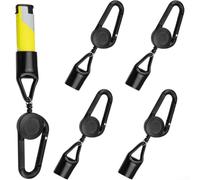 5pcs Retractable Flame for Starter Cover Keychain Black ABS Compact for Fit | Lightweight ABS build easy to install fits most 15 x 4.2 cm flame starters secure for daily carry